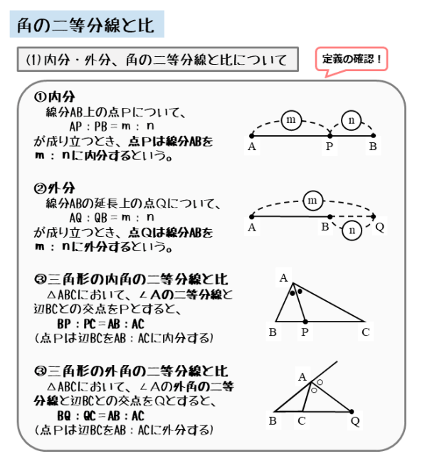 図形の性質 角の二等分線と比について 日々是鍛錬 ひびこれたんれん