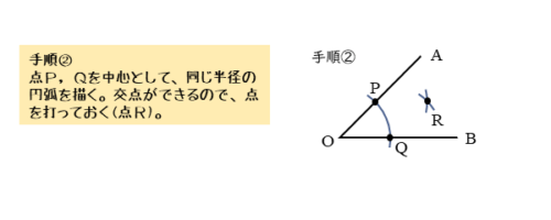 角の二等分線の手順2