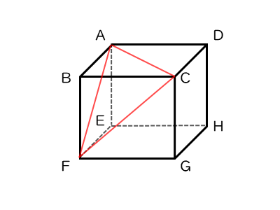 空間における直線と平面を扱った問題問(3)の図