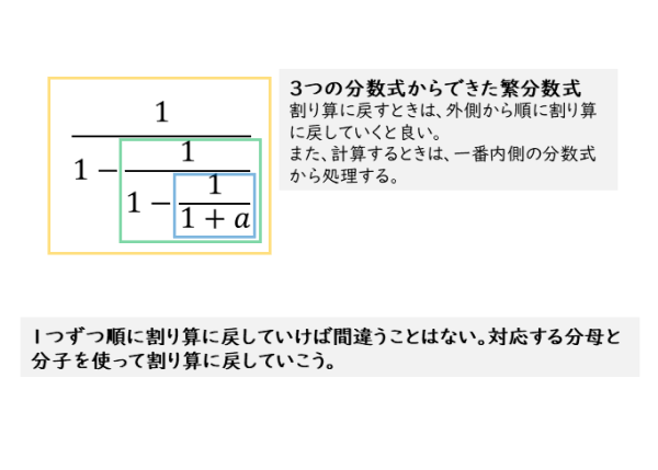 式と証明 繁分数式の計算について 日々是鍛錬 ひびこれたんれん